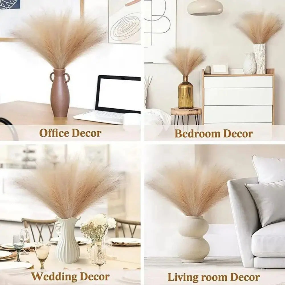 Artificial Pampas Grass Flower Bouquet For Home Wedding Decor